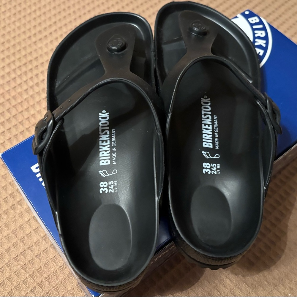 NEW Birkenstock Gizeh EVA Black Sandals